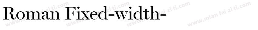 Roman Fixed-width字体转换